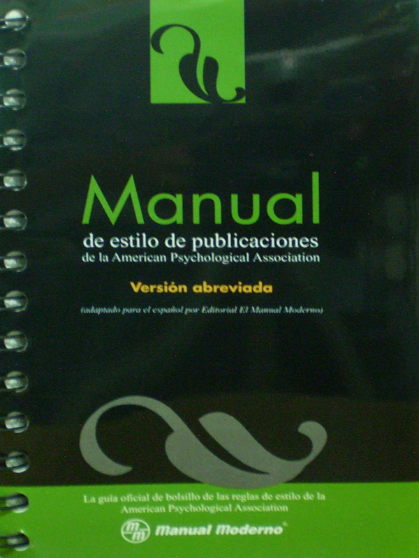 Libro: Manual de Estilo de Publicaciones APA Version Abreviada Autor: APA