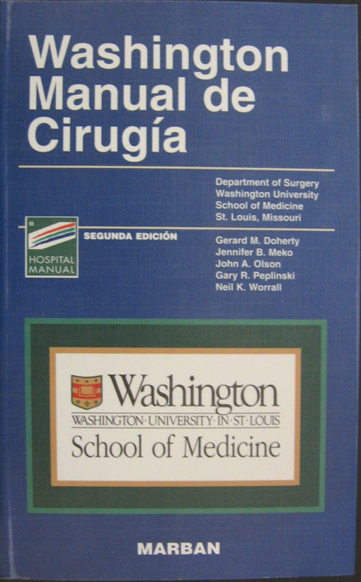 Libro: Manual de Cirugia Autor: Washington