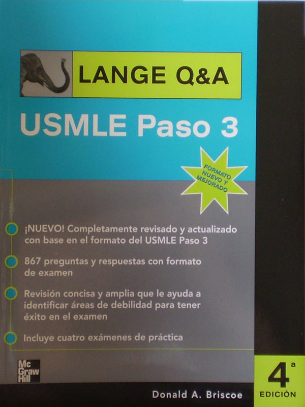 Libro: Lange Q&A USMLE Paso 3 4a. Edicion Autor: Donald A. Briscoe