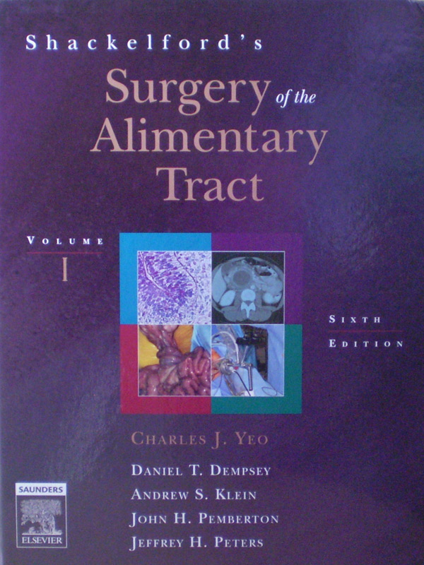 Libro: Shackelford's Surgery of the Alimentary Tract 2 Vol. Set 6th. Edition Autor: Charles J. Yeo
