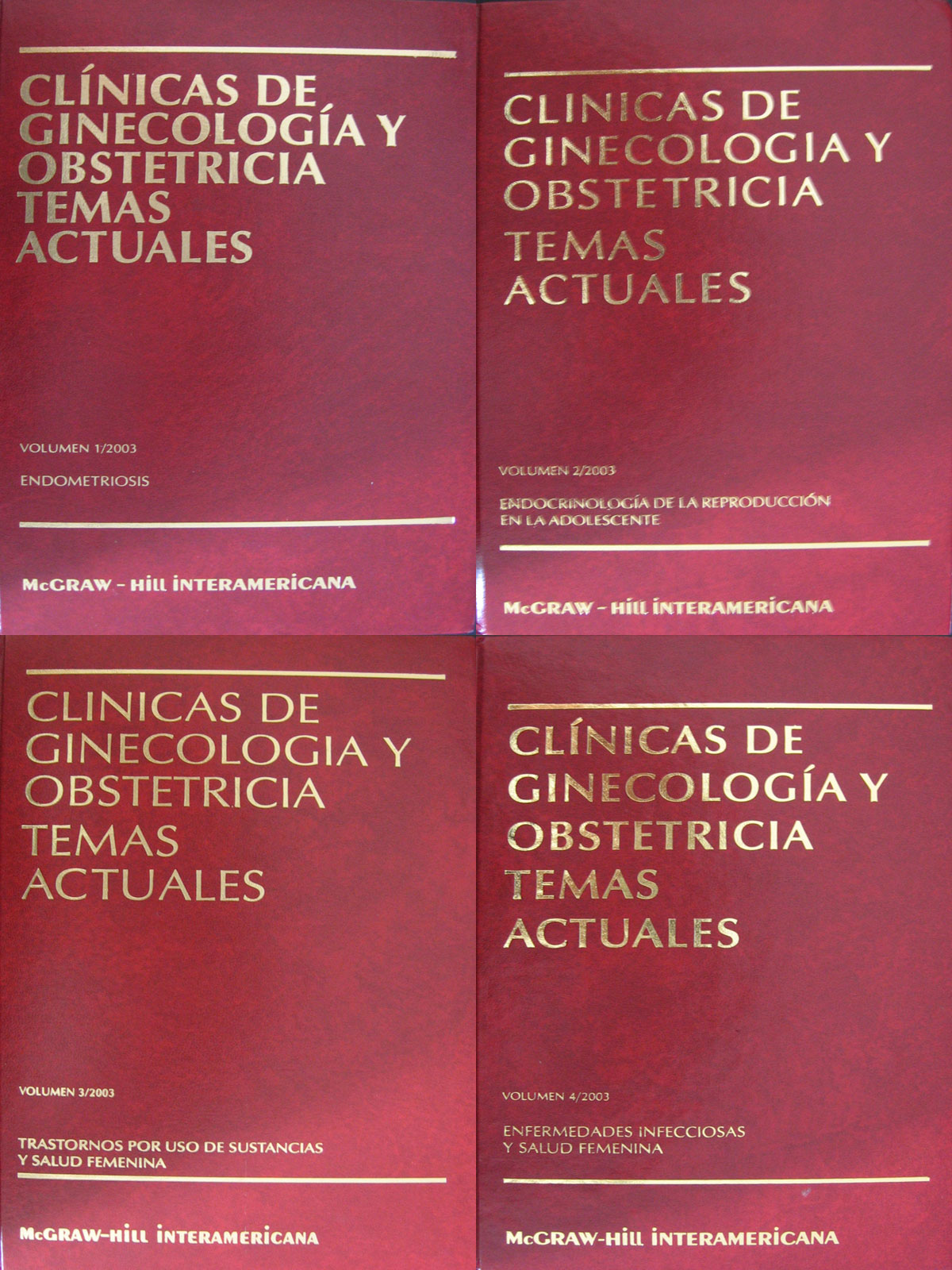 Libro: Clinicas Temas Actuales en Obstetricia y Ginecologia 4 Vols. Autor: Clinicas de Norte America